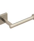 Triva Brushed Nickel Single Post Toilet Paper Holder Coordinating Collection Wall Mount Design With Hassle Free Install