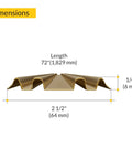 By Pass Mirror Door Bottom Track 72 Inch Length Champagne Gold Finish Double Grooved Rail For Butter Smooth Sliding