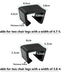 Diagram of 15 Pack Outdoor Wicker Furniture Clips For Sectional Sofas Black Plastic Fasteners with size measurements