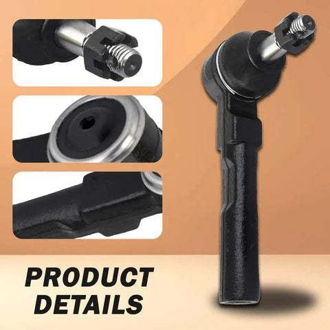 Chevy Malibu Front Outer Tie Rod Ends Left And Right Replacement For 2004 To 2012 Models Also Fits 2005 To 2010 Pontiac G6 And 2007 To 2009 Saturn Aura ES800086 Tough Alloy Steel With Sealed Design And Grease Fitting, black alloy steel tie rod end detail