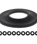 10pcs Bathtub Stopper Gasket Rubber Drain Seal for Tub Drains, rubber washer with texture and multiple gaskets for secure fit.