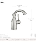 Mediterranean Bronze Rustic Farmhouse Bathroom Faucet With One Handle For Single Hole Install And Optional Deck Plate Easy Temperature And Water Control For That Classic Farmhouse Vibe, shown with measurement details and optional deck plate.