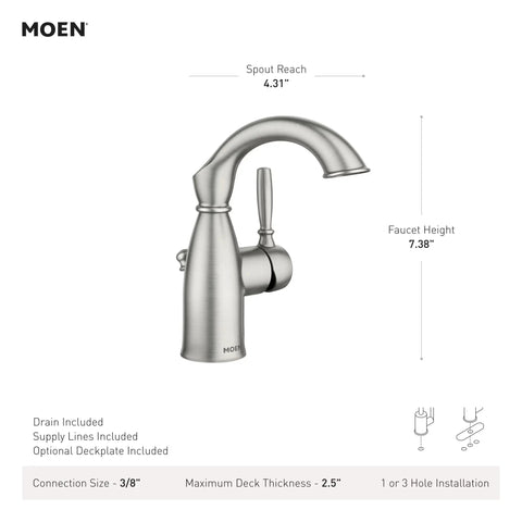 Mediterranean Bronze Rustic Farmhouse Bathroom Faucet With One Handle For Single Hole Install And Optional Deck Plate Easy Temperature And Water Control For That Classic Farmhouse Vibe, shown with measurement details and optional deck plate.