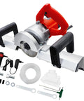 Professional Electric 45 Degree Tile Chamfering Tool With Heavy Duty Aluminum Base Plate Precision Bevel Cutter For Crisp Ceramic And Stone Edge Coping Finish, featuring sharp blade and accessories.
