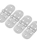 Stainless Steel Folding Table Hinges 4 Pack, Smooth Quiet Operation, Round Edges, 180 Degree Flip Top Hinges for Tables, Desks