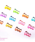 Patting Gel Palette With 12 Jelly Gel Colors Each Nail Art Kit Including 30 Soft Sponges Grabber Pen Nail Brush 4 Decorative Sticker Sheets And User Manual For Easy Ombre And Pro At Home Nail Art showing vibrant colors.