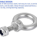 Heavy Duty Pro Grade Eye Bolts M4 Lifting Eye Nuts Kit With Ring Eye Bolts Flat Washers Nuts And Lock Washers For A Secure Connection Compact And Easy To Carry Lifting Kit, 304 stainless steel