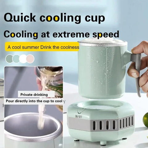 Your Daily Driver Chiller That Keeps Sips Frosty Without The Ice Hassle Mini Portable Cooler in mint color for quick chilling drinks.