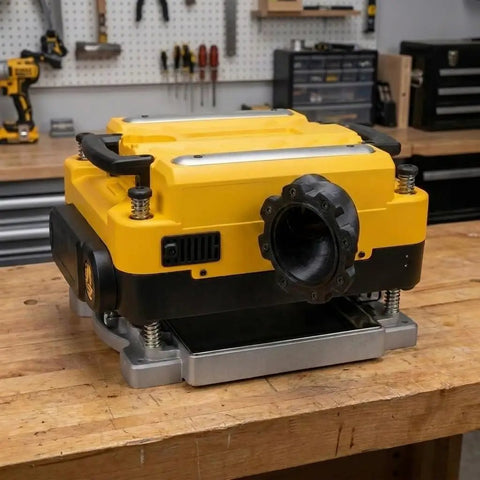 Upgrade Your Workshop With This 45 Degree Dust Port Adapter For Dewalt Dw735 Planer, yellow and black, compact elbow fitting