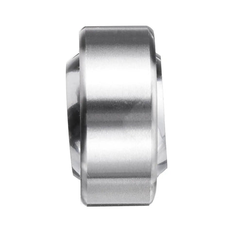 Heavy Duty COM12T Spherical Plain Bearings Pair 3/4 X 1 7/16 X 3/4 Chrome Steel Bushings side view showing smooth surface.