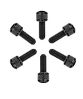 Titanium Bike Stem Bolts M5x16 18 20mm Socket Cap Head Screws With Washers Pack Of 6 Black Grade 5 6AL4V Ultralight