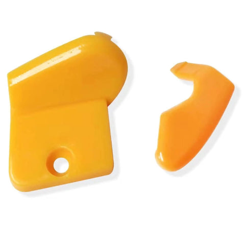 Pro Grade Nylon Tire Changer Inserts Kit for Duck Head Mounts, Front Upper and Rear Lower Six Inserts, shown in yellow.