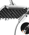 Boss High Pressure Handheld Shower Head With 7 Settings And Power Wash Mode Detachable Chrome Shower Head Kit