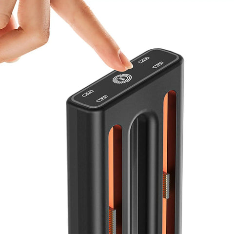 Controller Fast Charging Station With Touch Glow Lights For Nintendo Switch 2 featuring sleek black design and tactile button control.