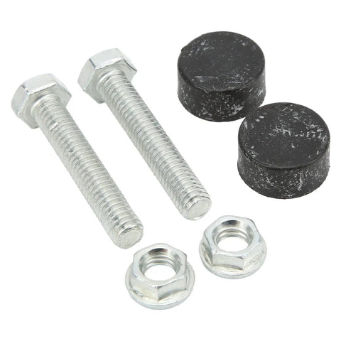 Heavy Duty 2 Piece Hood Bumpers For 64-75 Olds Gs Lark Special Malibu Nova Cutlass Tempest Rubber Aluminum Bonnet Adjuster Stopper Kit, bolts and nuts