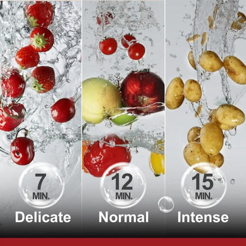 Image showing the wash cycles of the Compact 3 In 1 In Sink Dishwasher With Build In Produce Washer And Pasteurizer.