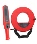 Sick Rock Solid Stud Finder Wall Scanner That Actually Slaps For Finding Electrical Pipes Cables And Drain Blockages Up To Fifty Centimeters With A Hella Bright Display red handheld scanner and round display.