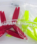 8 Pack 3 Blade High Speed Drone Propellers For Racing FPV Drones, 7 Inch 180mm CW CCW, 5mm Mount, yellow and red set in packaging