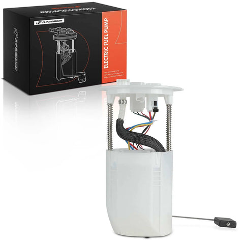 Heavy Duty Electric Fuel Pump Module Assembly Drop In Replacement For Lexus RX350 And Toyota Highlander showing connectors and fuel lines.