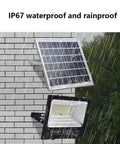 JUDYSSY Creative Ip67 Waterproof 108 LEDs 60W Solar Security Lights mounted with solar panel in rain