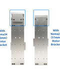 Sliding Table Linear Guide Rail Motion Stage for CNC Router with NEMA34 and NEMA23 motor brackets