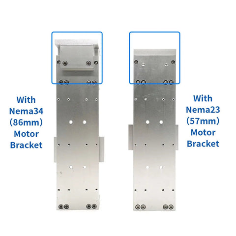 Sliding Table Linear Guide Rail Motion Stage for CNC Router with NEMA34 and NEMA23 motor brackets