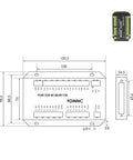 Technical diagram of DM500 Offline Motion Controller For 3 To 4 Axis With USB Independent Interface Hand Wheel Ready CNC Controller.