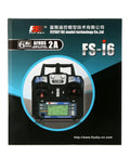 Flysky FS i6 AFHDS 2A 2.4GHz 6 Channel Radio Transmitter For RC Helicopter And Glider With FS iA6 Receiver Mode 2 box front view