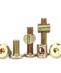 Beefy Stainless Steel Furniture Screws And Nuts Set With Horizontal Hole Hammers 40 Piece Cross Dowel Connectors Kit For Indoor Outdoor Do It Yourself Projects Heavy Duty Fasteners For Quick Strong Furniture Assembly, stainless steel cross dowel bolts