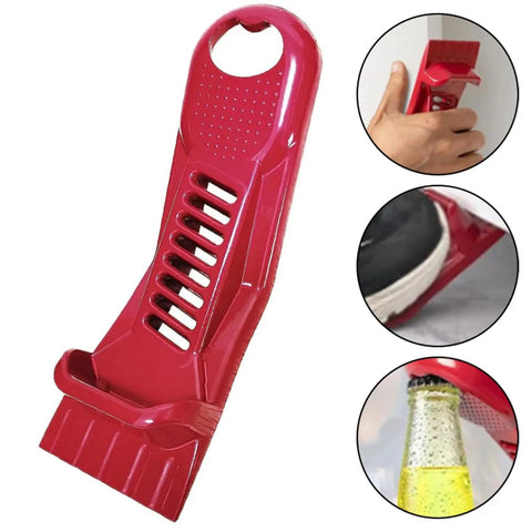Ultimate 7 09 Inch Drywall Panel Lifter Tool With Integrated Edge Rasp File For Smooth Installation And Heavy Duty Alloy Steel Construction in red color.