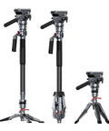 Carbon Fiber Camera Monopod Featuring Smooth One Button Height Adjustment Hella Compact Design Shoots Rock Solid Five Kilogram Payload
