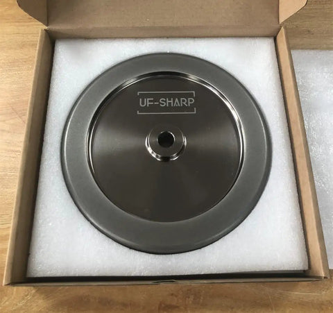 6 Inch 4 In 1 CBN Grinding Wheel With 600 Grit, One Quarter Inch Radius On Each Edge For Hollow Tool Bits And Scrapers