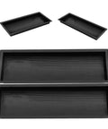 Two Pack Pavement Molds For DIY Concrete Projects, Large Paving Stone Molds in ABS with wood grain texture, 59.5x19x4.5 cm.