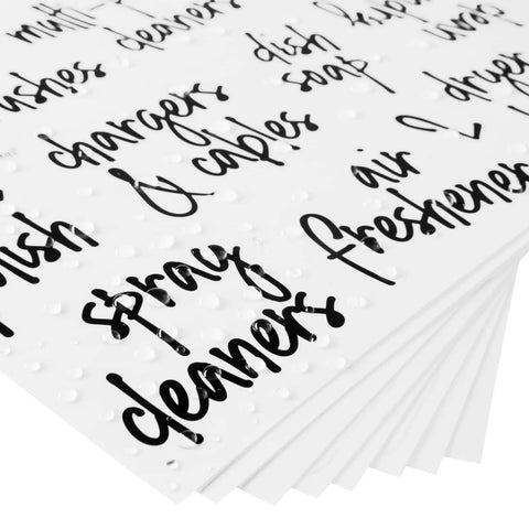 White Vinyl Laundry Labels For Jars And Containers 141 Count With Modern Script For Kitchen And Laundry Room Organization Water Resistant Adhesive Food Container Labels Durable Clear Labels For Easy Food Storage Like A Pro