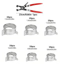 Cool 61 Piece Silver Hose Clamp Kit Plus Pliers For Cars And Home Plumbing Covers 1/4 To 7/8 Inch Water Pipe Clips Fasteners Perfect for Every Fixer Upper Job, silver clamps and pliers