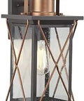 Antique Bronze Farmhouse Outdoor Wall Lantern With Clear Seeded Glass For Porch Patio Or Entryway To Amp Up Curb Appeal