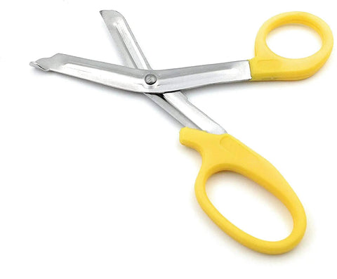 Hockey Tape Scissors 6 Inch Heavy Duty Stainless Steel Shears Built For Clean Cuts Every Time For Tape Jobs Training And Medical Use Go To Gear For Ice Rinks Gyms And Practice Sessions. Yellow-handled 6-inch stainless steel scissors
