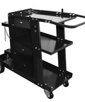 Heavy Duty 3 Tier Welding Cart For MIG TIG Plasma Cutter With 400 Lbs Capacity, Rolling Welder Trolley, side view