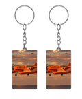 Orange Daylight Aircraft Keychain Set With Personalized Acrylic Keyrings, Chains And Jump Rings, Custom Keychain Holder Kit