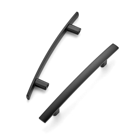 Six Inch Curved Cabinet Pulls Matte Black 30 Pack Arch Style Kitchen Drawer Handles With Three And Three Quarter Inch Hole Center