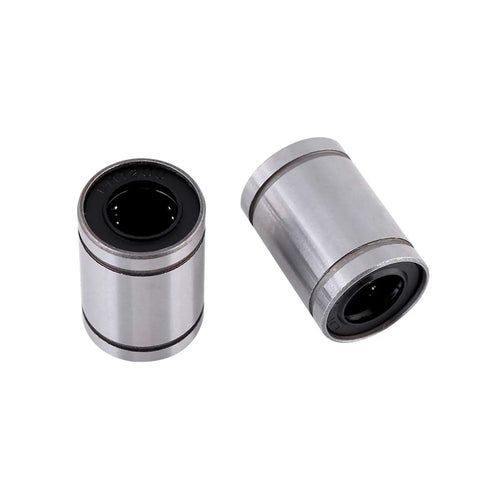 Two LM12UU linear motion ball bearings, steel, for CNC and 3D printer builds, DIY upgrades, low noise dual seal 12x20x30mm bushings