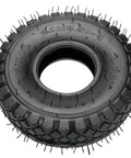 Set Of Two 4.10/3.50-4 Tire And Inner Tube With Bent Valve Stem For Lawn Mower Hand Truck Wheelbarrow Go Kart Trailer Snowblower