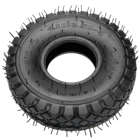 Set Of Two 4.10/3.50-4 Tire And Inner Tube With Bent Valve Stem For Lawn Mower Hand Truck Wheelbarrow Go Kart Trailer Snowblower