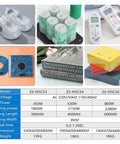 Heavy Duty 2 In 1 Shrink Wrap Machine And Heat Sealer 800W Adjustable Speed Packaging Rig With Bladeless Heating Bar, shown with diverse packaging examples.