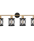 Modern Farmhouse Vanity Light With Metal Cage In Black Dope Industrial Style Wall Sconce for bathroom or bedroom