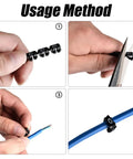 Steps to apply Colorful Clip On Wire Marker Tubes 0.1 x 0.1in Digital Number Cable Markers 150 Pcs on wires