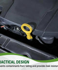 Engine Oil Dipstick Replacement For Audi 2.0T A3 A4 A5 Q3 Q5 Yellow Handle Heat-Resistant Aluminum visible in car engine bay