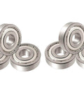 6 Pieces 6200 ZZ Deep Groove Ball Bearings With Double Metal Seal Pre Lubricated For Stable Performance And Cost Effective Chrome Steel