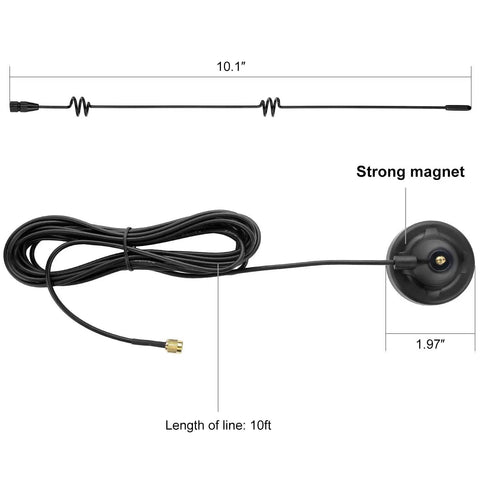 Longer Stronger 7dB Power Cable With 13.5 Ft Extension Cable featuring magnet and 10 ft line for wireless gear optimization.