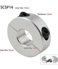 Aluminum Alloy Fixed Locking Limit Ring Double Split Shaft Collar 14mm Anodized Finish Boosts Durability As Spacers Or Stops Keeping Shafts Secure Under Stress Ensuring Parts Stay Put For Builders Who Want Stuff That Lasts, 14mm inner dia